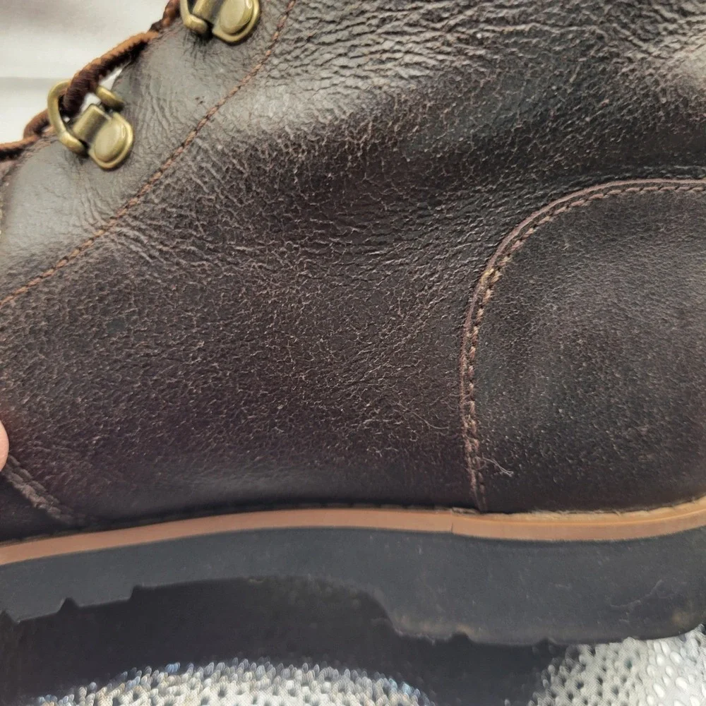The North Face Womens US 8 EU 39 Ballard Lace II Brown Leather Boots Distressed